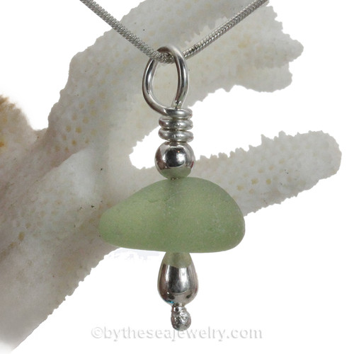 Single Seafoam Sea Glass Necklace