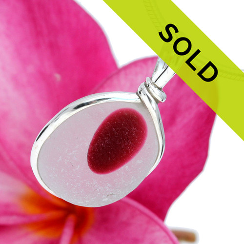 Super Ultra Rare HOT PINK mixed sea glass from England set in our Original Wire Bezel© setting in sterling.
A great pendant for any necklace.

NOT AVAILABLE!