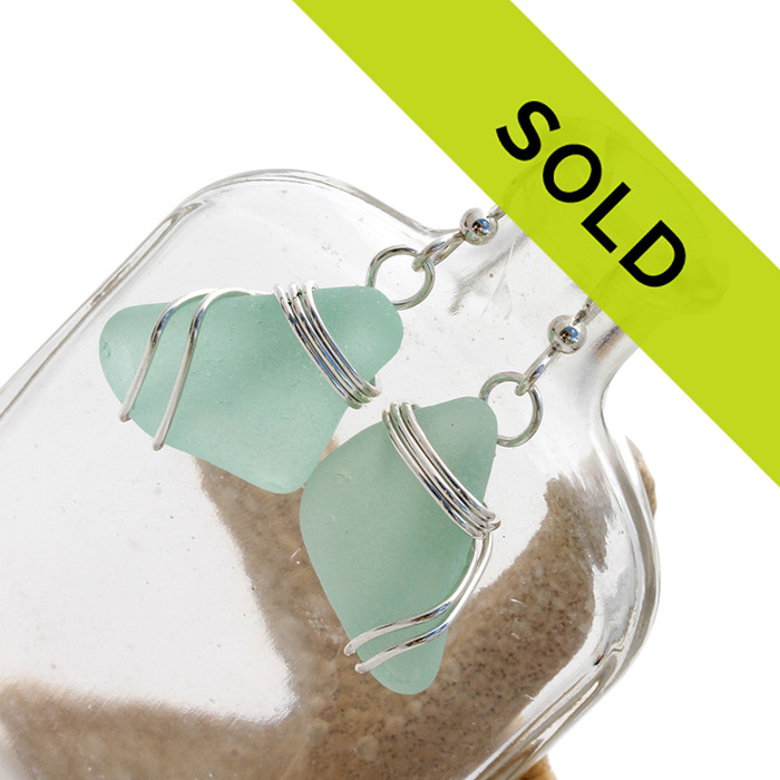 Sorry these seafoam sea glass earrings have been sold!