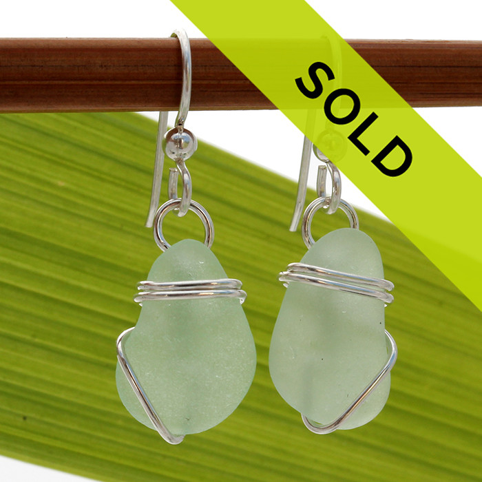 Sorry these seafoam sea glass earrings have been sold!