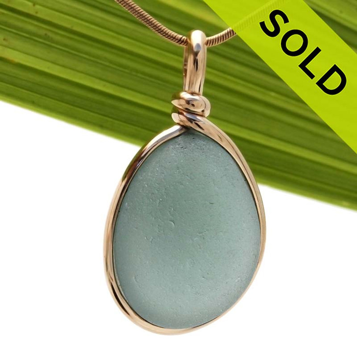 An original By The Sea Jewelry setting that leaves the sea glass piece TOTALLY UNALTERED from the way it was found on the beach!
SOLD - Sorry this Rare Sea Glass Pendant is NO LONGER AVAILABLE!