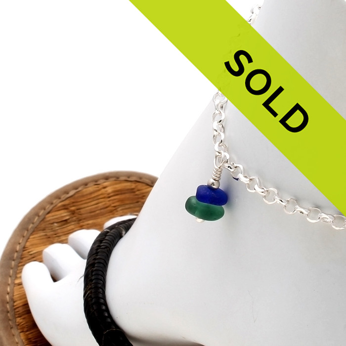 Sorry this sea glass ankle bracelet has been sold!