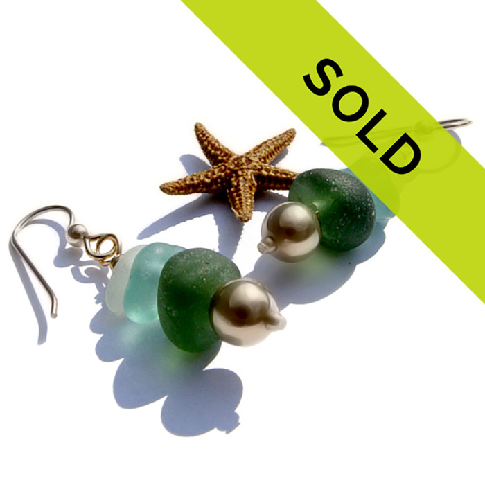 Sorry these Seaham sea glass earrings have been sold!