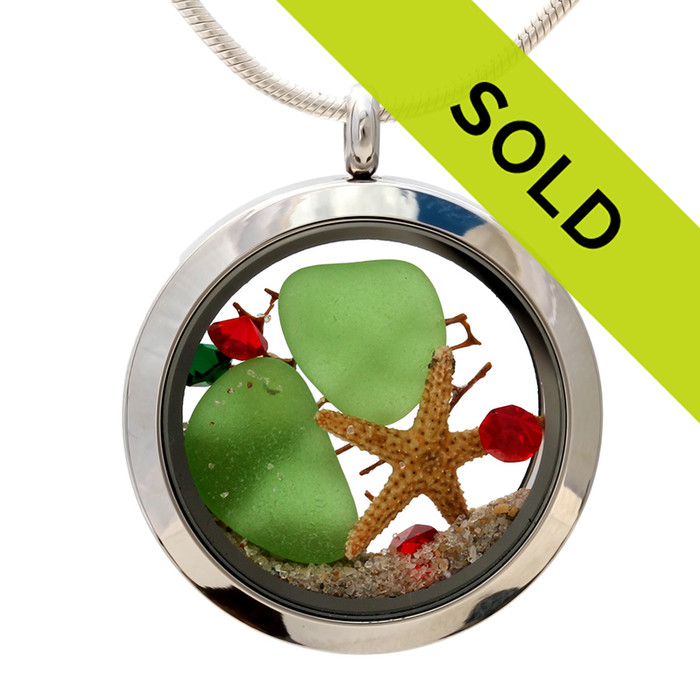 Sorry this sea glass locket necklace has been sold!