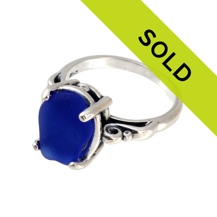Sorry this blue sea glass jewelry ring item has been sold!