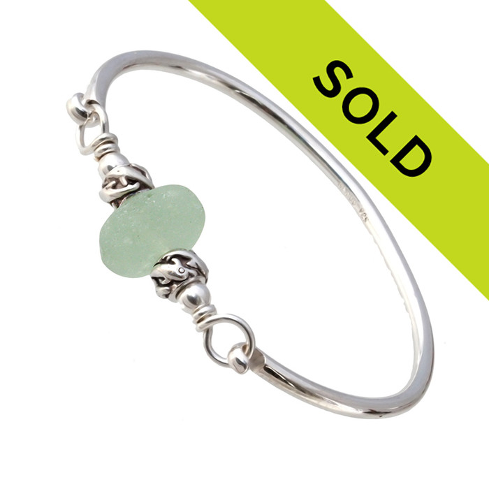 Sorry this sea glass bangle bracelet has been sold!