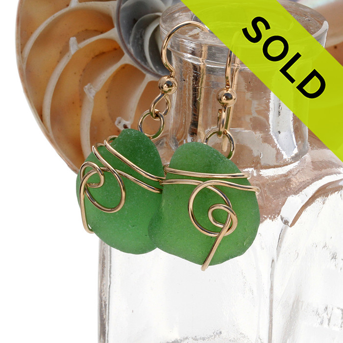 SOLD - Sorry these Sea Glass Earrings are NO LONGER AVAILABLE!