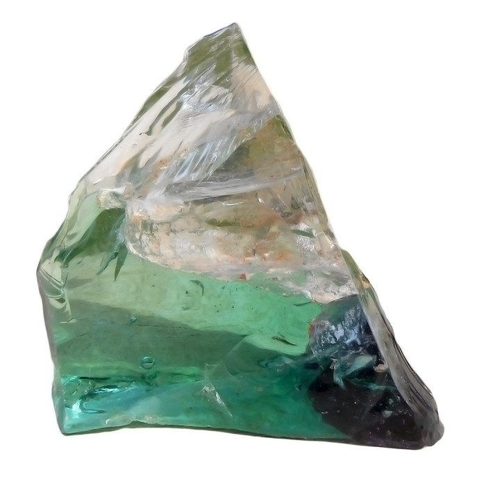 Pictured Here - Mixed Green Cullet or Slag glass. This is a byproduct of the glass making industry where different colors are accidentally mixed together. In Seaham Sea glass the lumps of glass were tossed into the sea. 