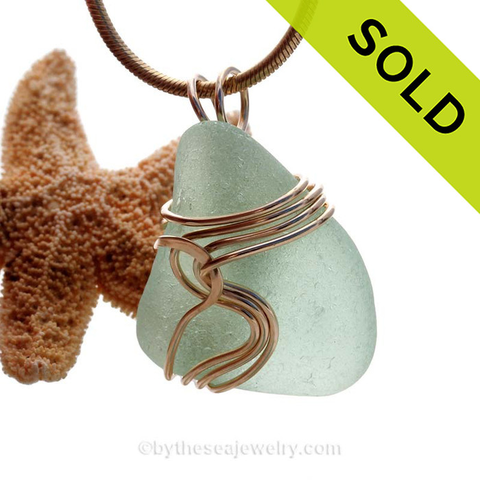 A beautiful natural sea green sea glass pendant set in our original signature "Waves" setting in 14K Rolled Gold.
Sorry this Sea Glass Jewelry selection is no longer available.