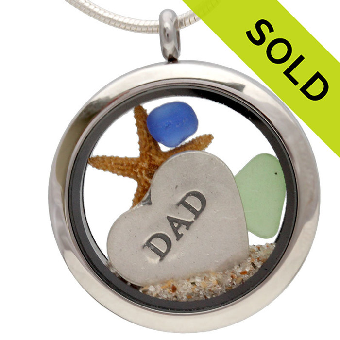 SOLD - Sorry this Sea Glass Locket is NO LONGER AVAILABLE!
