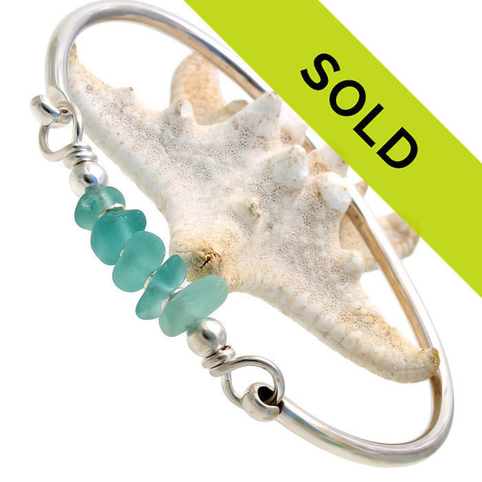 Sorry this gorgeous aqua bracelet has been sold!