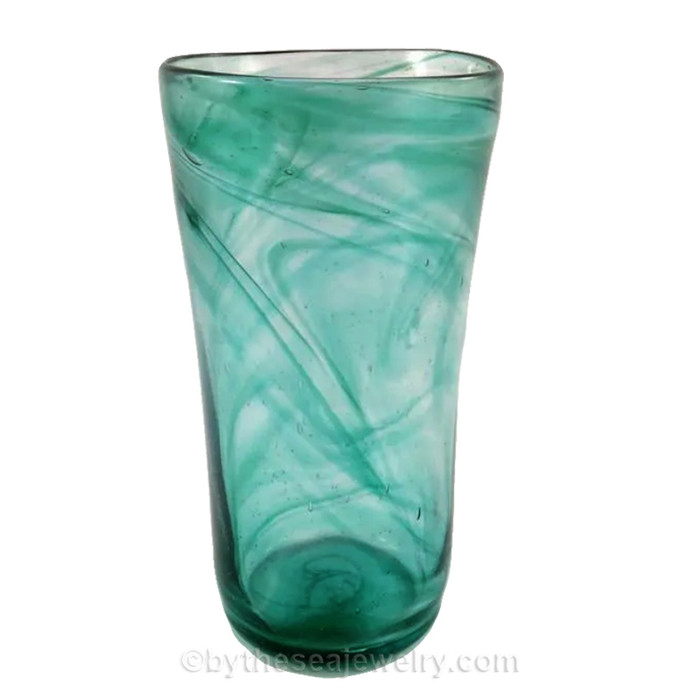 An example of a late 1800's early 1900's Hartley and Wood Co streaky glass vase, the verified source of this amazing sea glass from England.