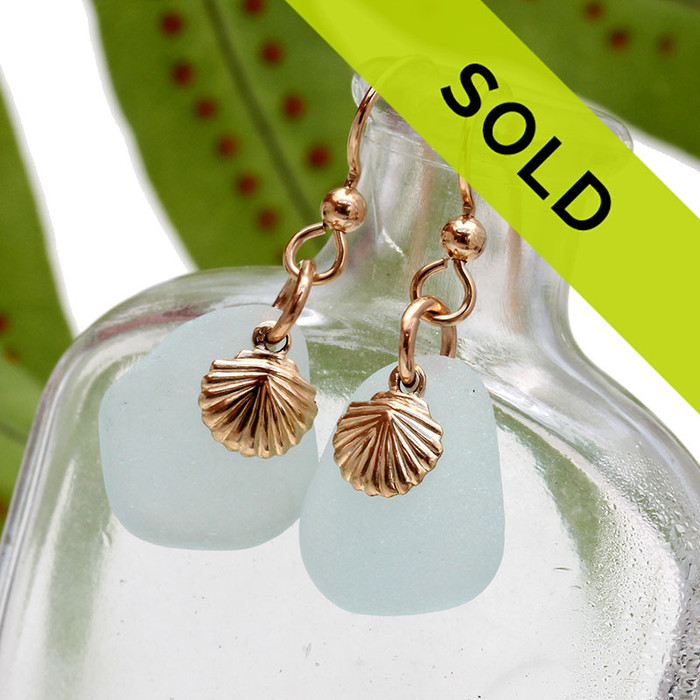 Sorry these pale aqua sea glass earrings have SOLD!