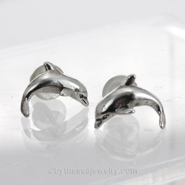 Matching SIlver Dolphin Earrings