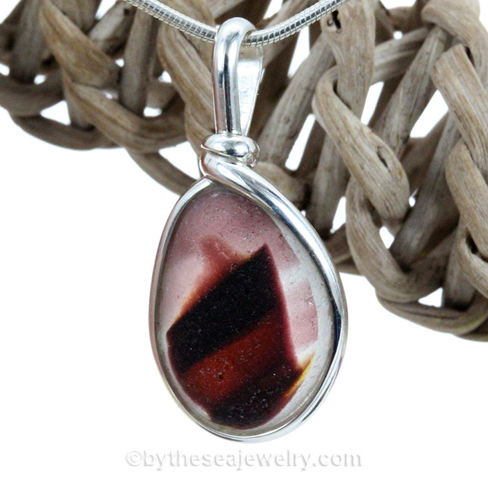 Mixed Seaham Sea Glass 14k Goldfilled Wire Bezel© Pendant