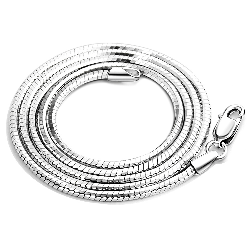 solid stering silver snake chain 24 inches