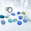 This customer wanted a ring similar to one that was sold on the website. I selected several sea glass pieces that would fit the ring so that he had a choice of colors and styles. We are always happy to work with customers, sending emails back and forth until the piece is just right!