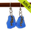 Genuine beach found blue sea glass earrings detailed with solid sterling seahorse charms.
Sorry this sea glass jewelry selection is no longer available.