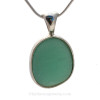 A very large Natural Sea Glass Pendant in a classic timeless setting.