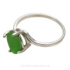 A stunning simple green sea glass ring perfect for any sea glass lover!