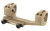 Warne XSKEL1DE Gen 2 Extended Skeletonized 1" MSR Mount - Dark Earth 