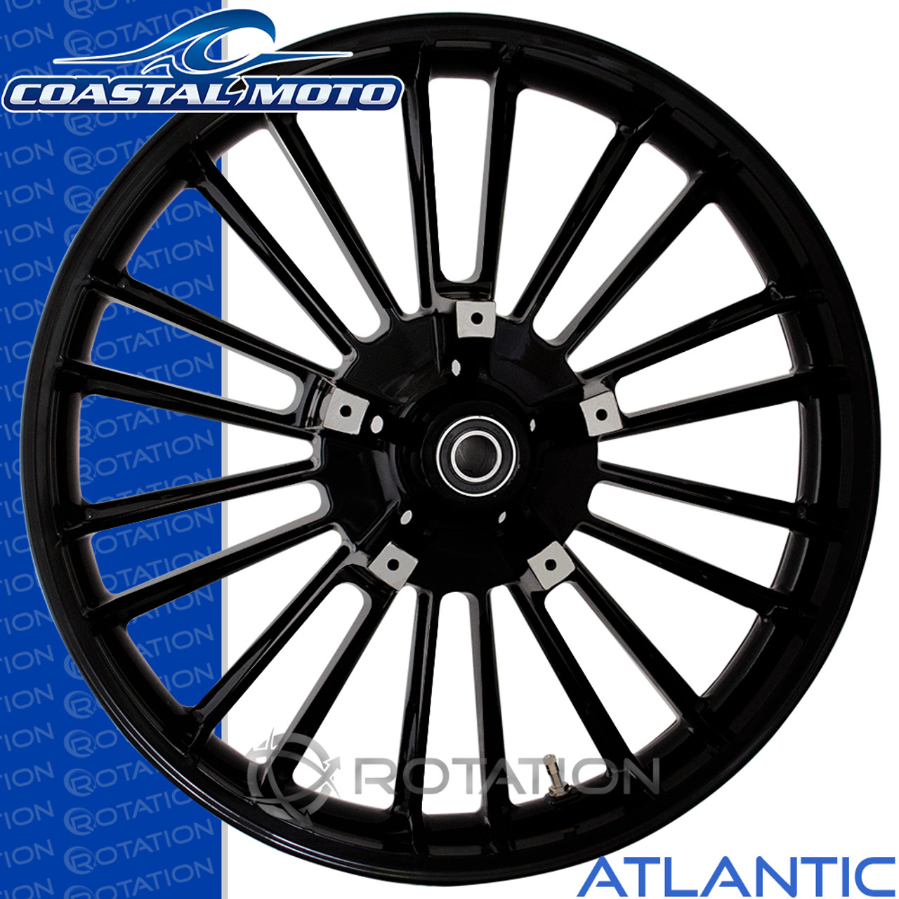 Coastal Moto Atlantic Gloss Black Custom Motorcycle Wheel Package Coastal Moto Atlantic Gloss Black Custom Motorcycle Wheel Package