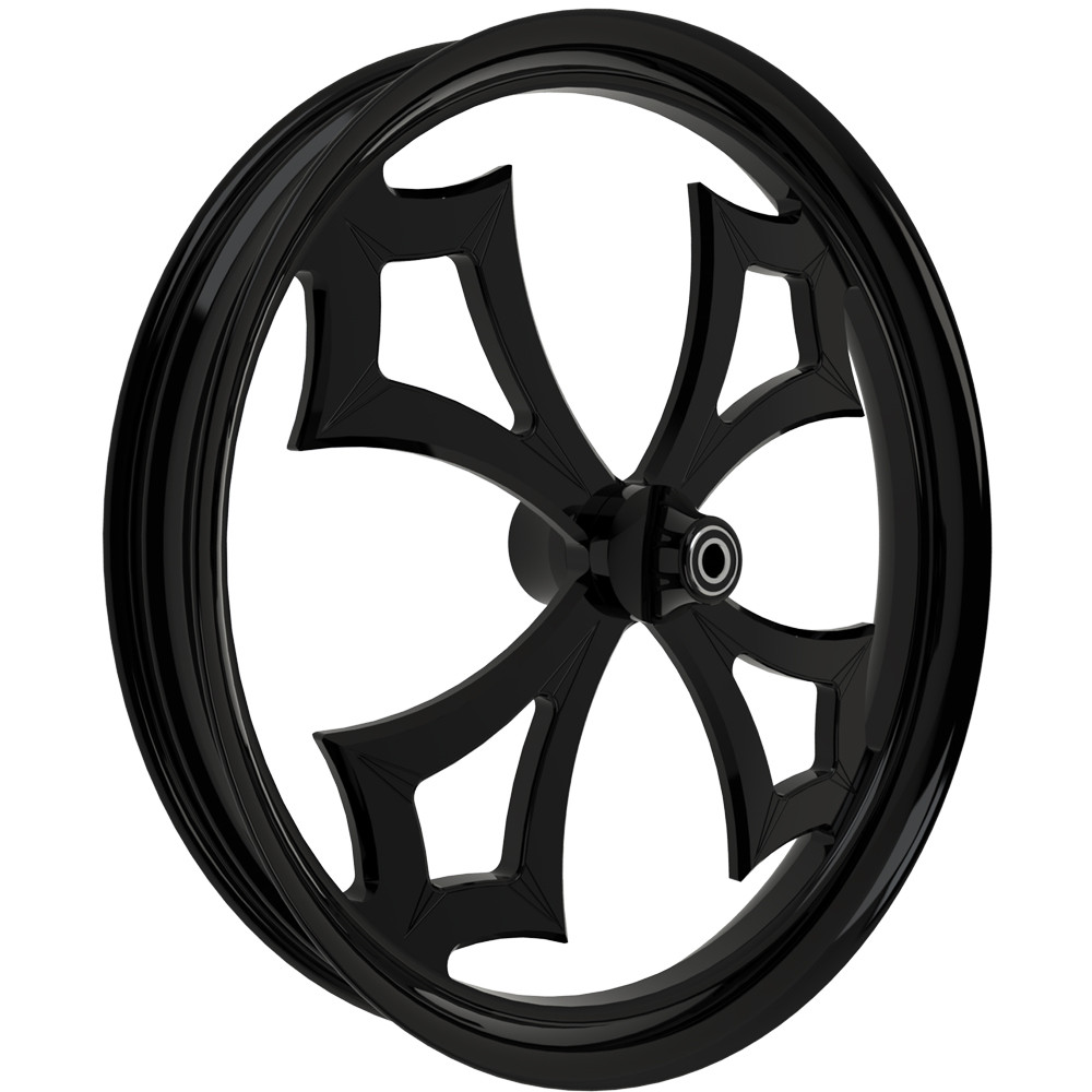 SMT Machining Barbaric Black Custom Motorcycle Wheel Package ...