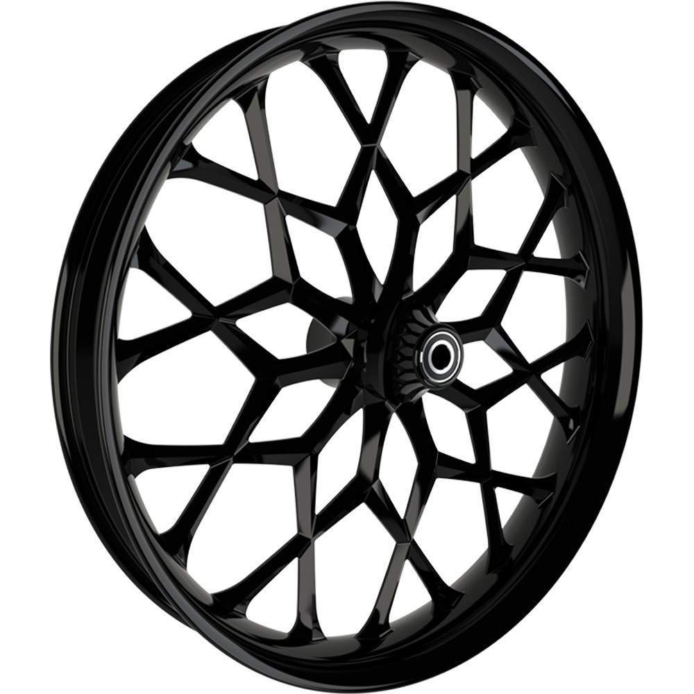 SMT Machining Regal Gloss Black Custom Motorcycle Wheel Package