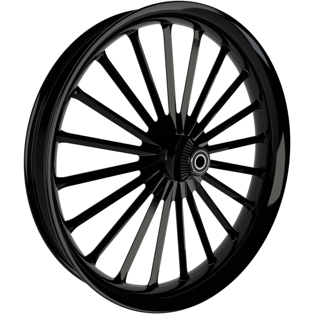 SMT Machining Straight Line Gloss Black Custom Motorcycle Wheel Package