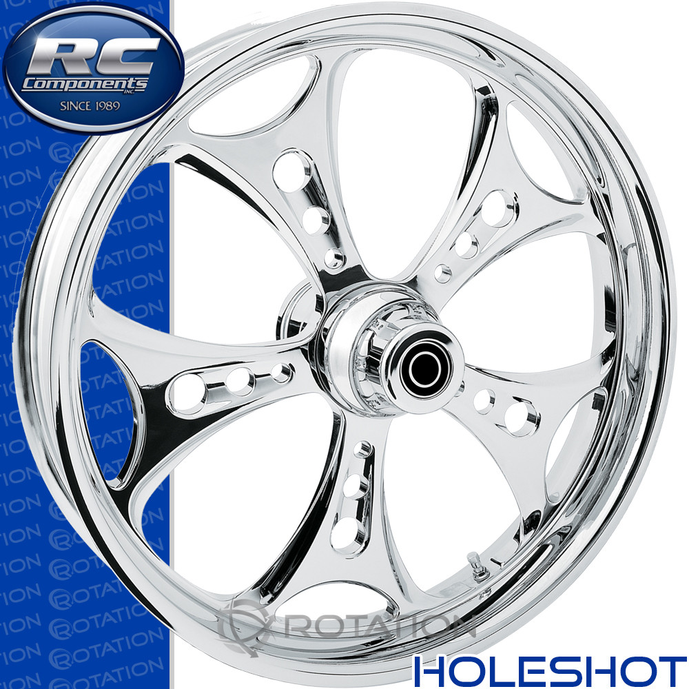 RC Components Holeshot Chrome Custom Motorcycle Wheel