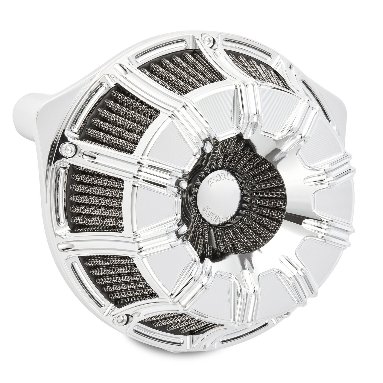 Arlen Ness インバーテッドエアクリーナー 10-GAUGE Arlen Ness 10 Gauge Inverted Air Cleaner Chrome Harley