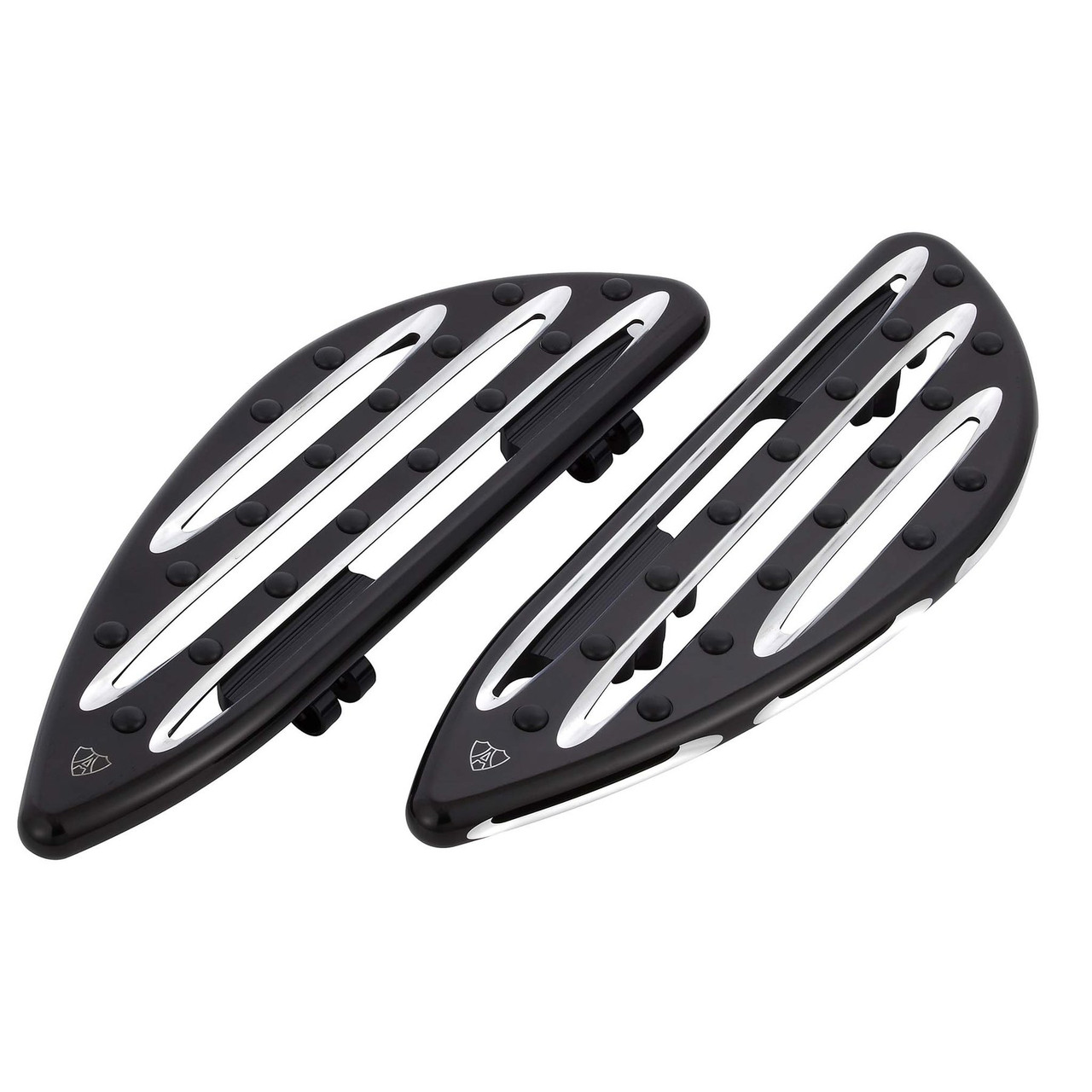 Arlen Ness Deep Cut Driver Floorboards Black | RotationWheels.com