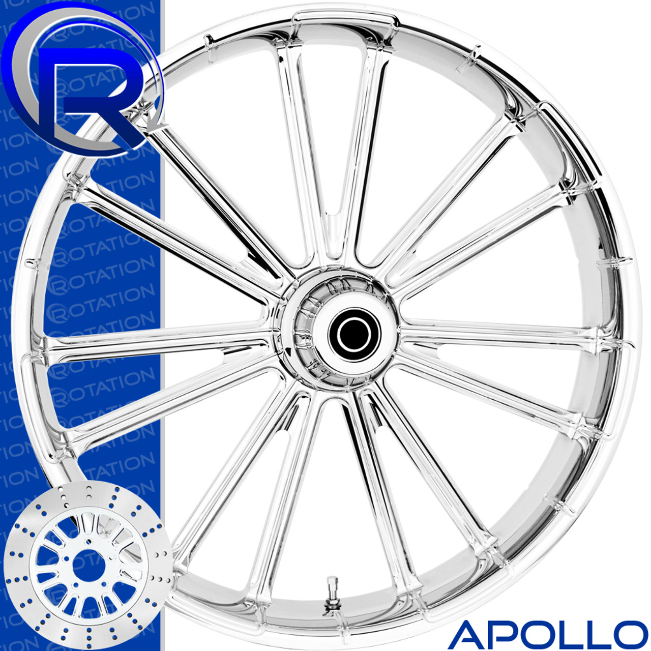 Rotation Apollo Chrome Softail Dyna VRod Sportster Wheel Rotation Apollo Chrome Softail Dyna VRod Sportster Wheel