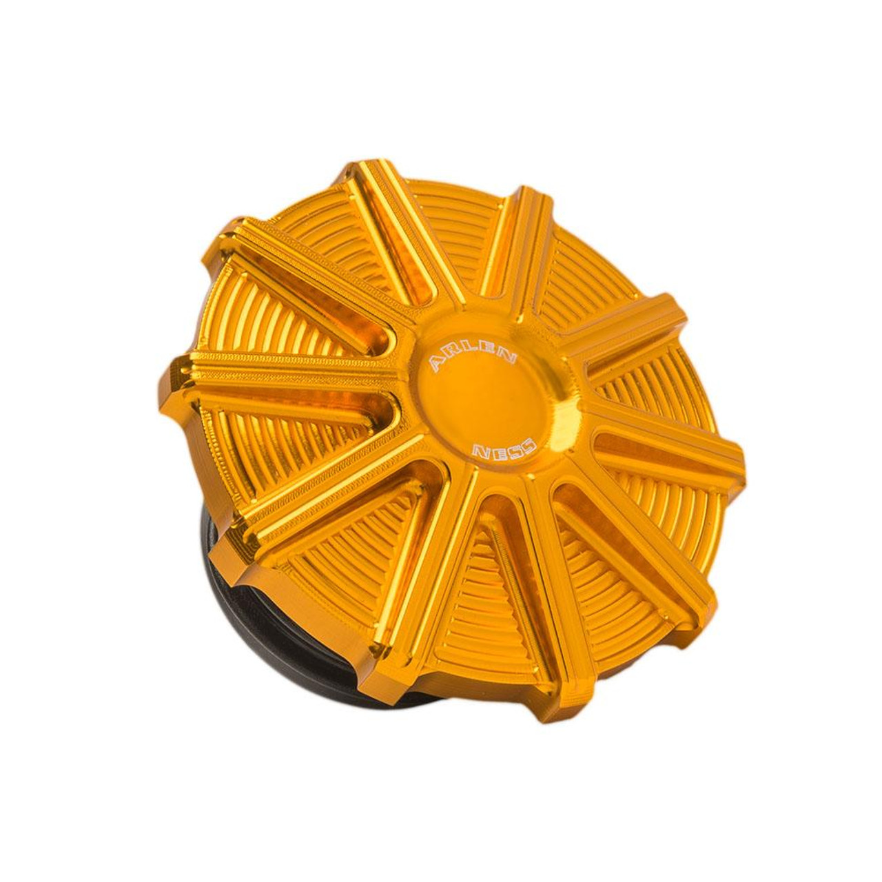 アレンネス 10ゲージ・ガスキャップ Arlen Ness 10 Gauge Gas Cap Gold | RotationWheels.com