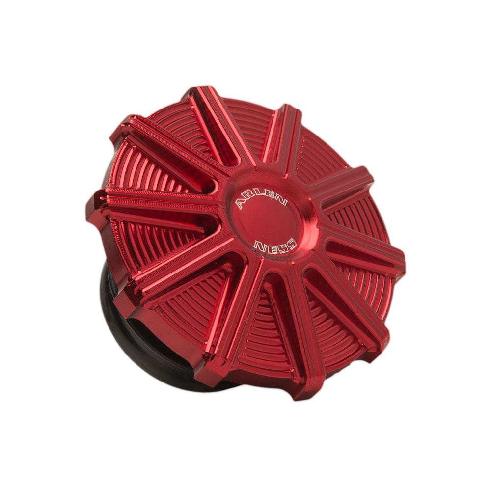 Arlen Ness 10 Gauge Gas Cap Red Harley | rotationwheels.com