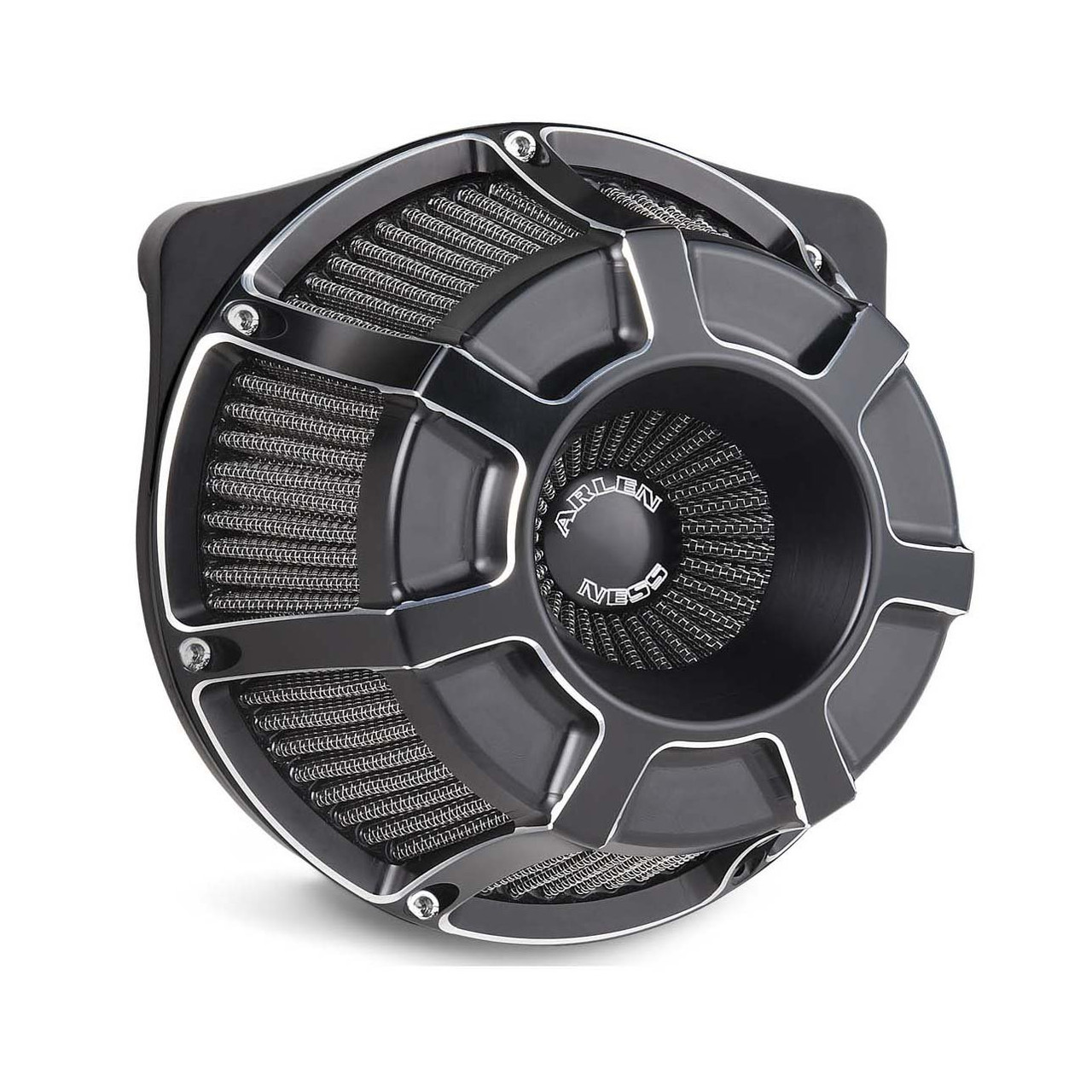 Arlen Ness Beveled Inverted Air Cleaner Contrast Harley