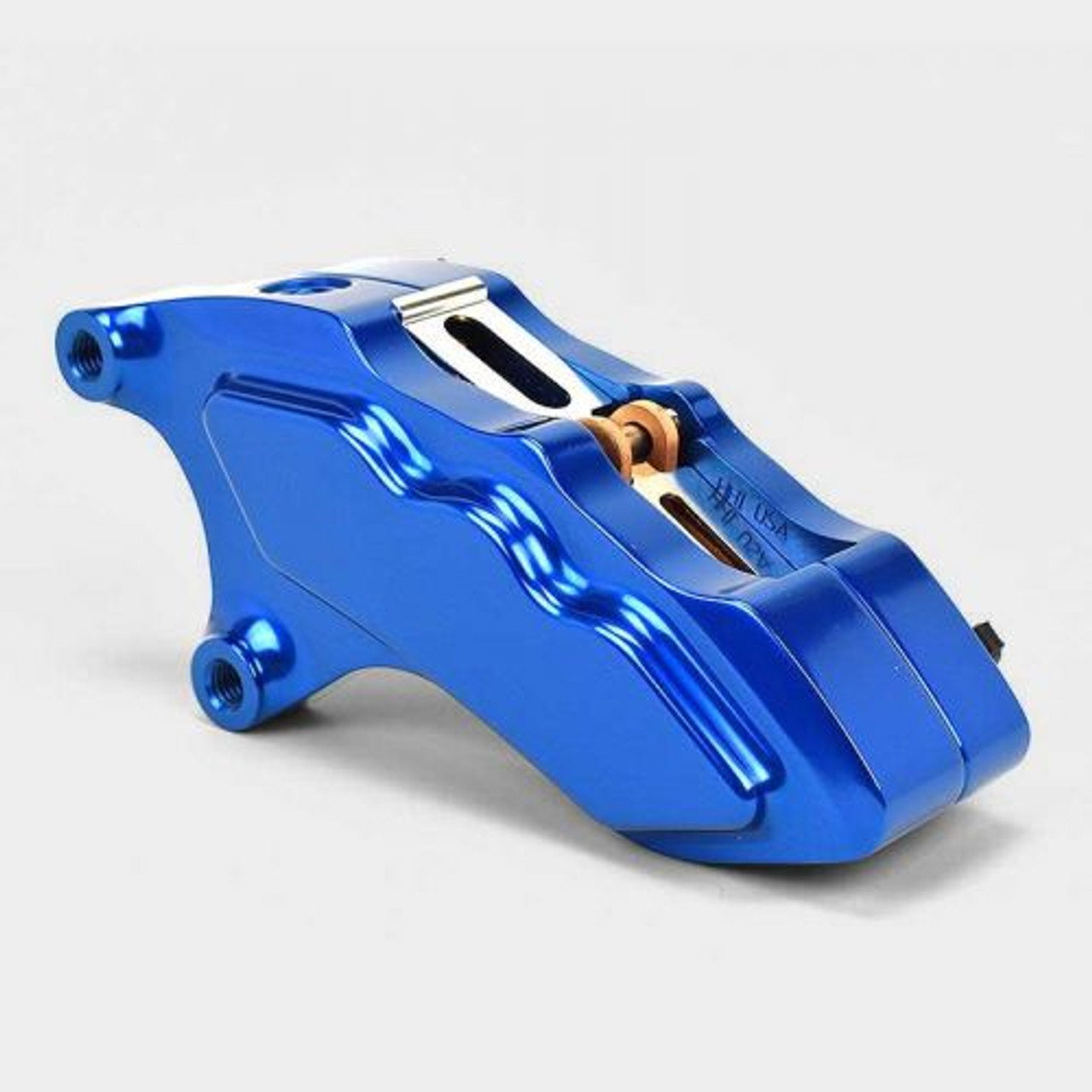 Hawg Halters 6 Piston Direct Bolt-On Brake Caliper Cobalt Blue 08+ FLH/FLT