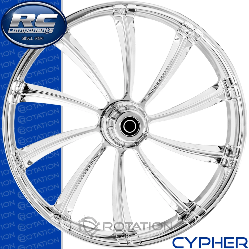 RC Components Cypher Chrome Custom Motorcycle Wheel