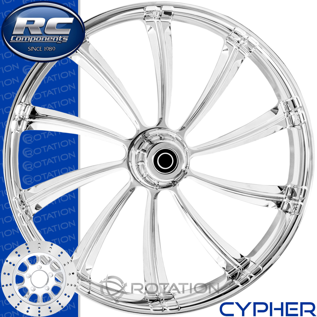 RC Component Cypher Chrome Softail Dyna VRod Sportster Wheel RC Component Cypher Chrome Softail Dyna VRod Sportster Wheel