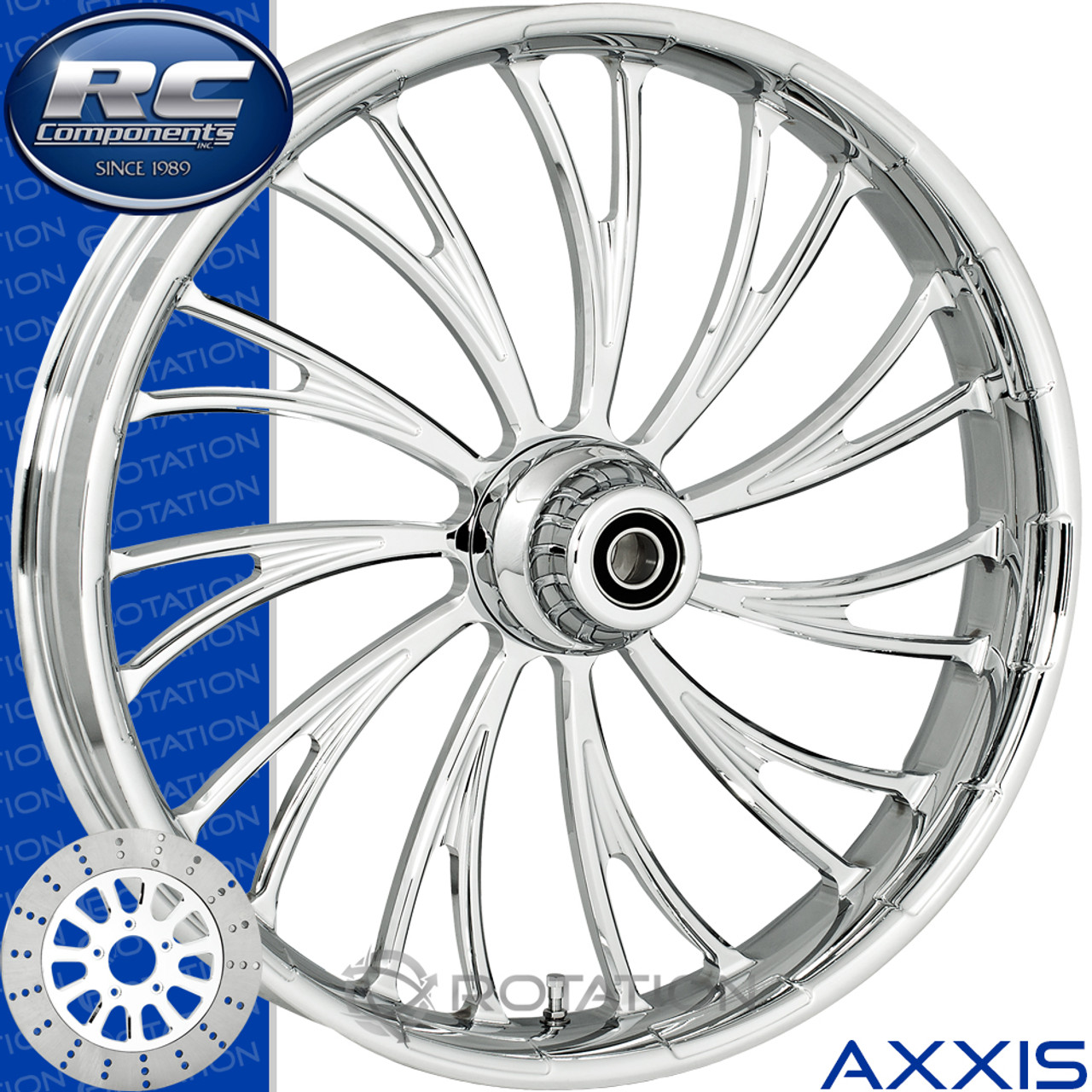 RC Component Axxis Chrome Softail Dyna VRod Sportster Wheel RC Component Axxis Chrome Softail Dyna VRod Sportster Wheel
