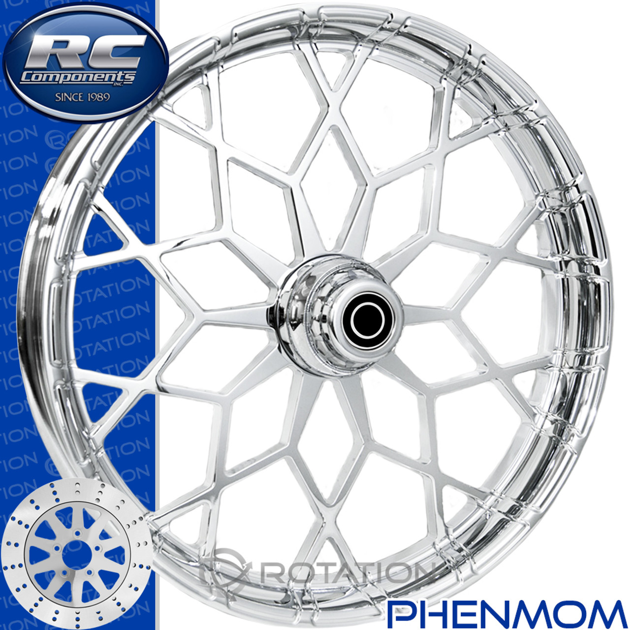 RC Component Prodigy Phenom Chrome Softail Dyna VRod Sportster Wheel