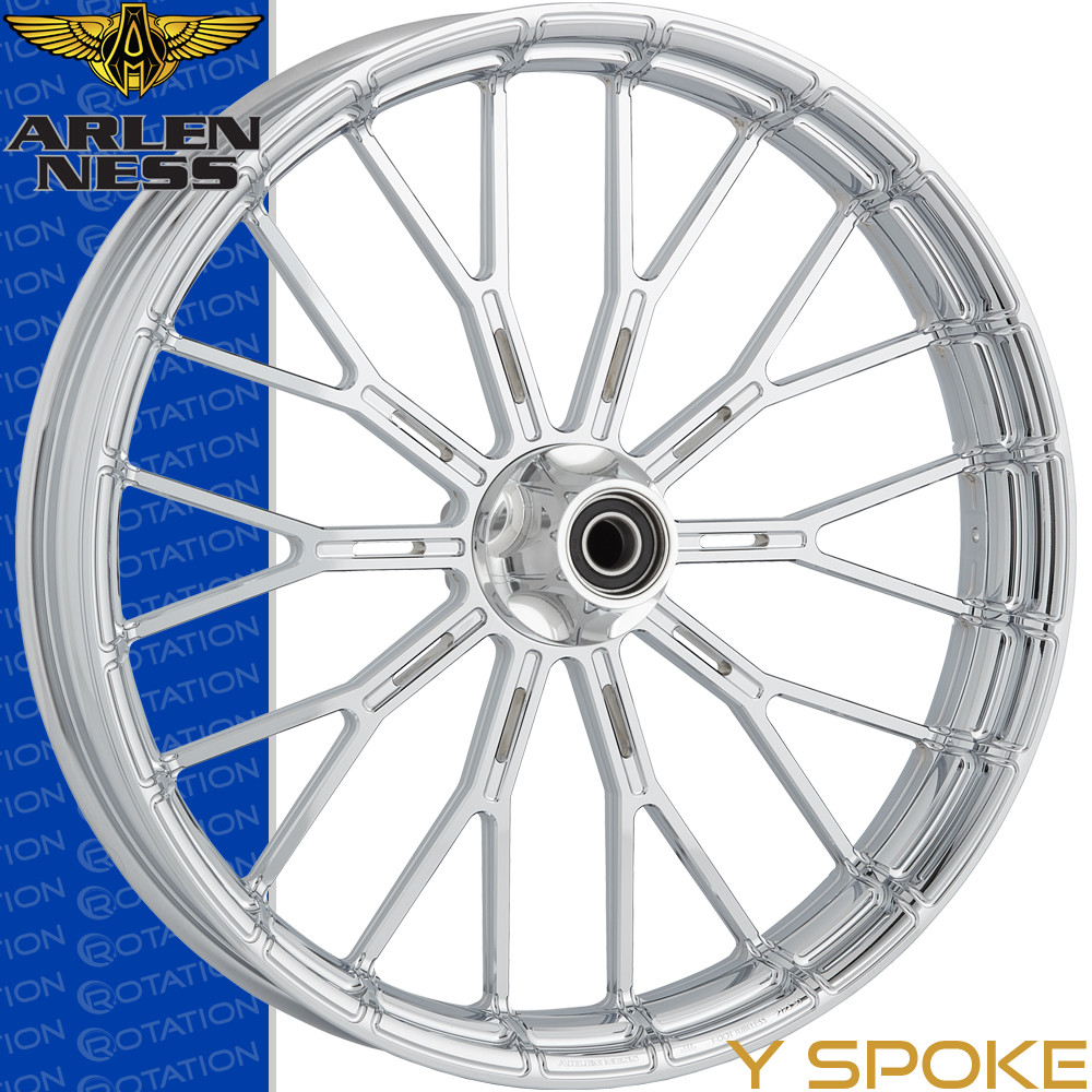 その他 Arole Essile Arlen Ness Y-Spoke Chrome Harley Wheel | rotationwheels.com