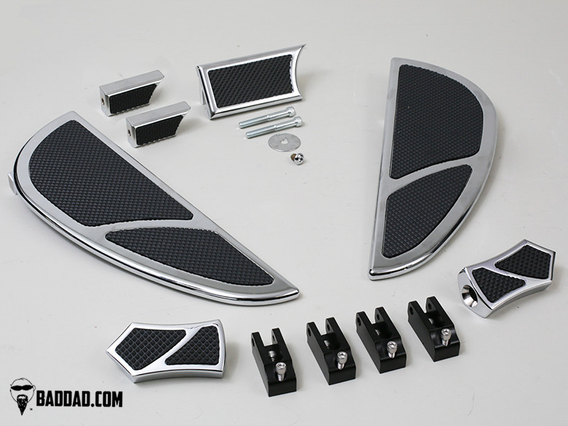 Bad Dad Floorboard Kit 905 Chrome Harley | rotationwheels.com