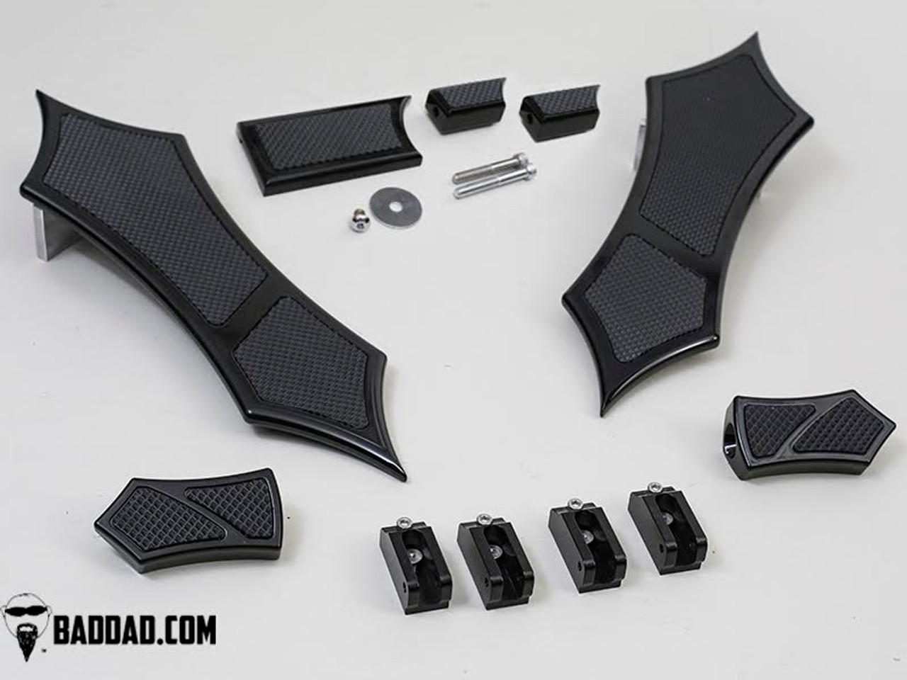 Bad Dad Floorboard Kit 966 Black w/ Passenger Pegs
