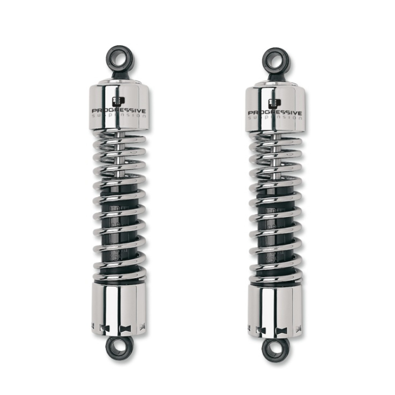 Progressive Suspension 412 Chrome Rear Shocks Harley Touring