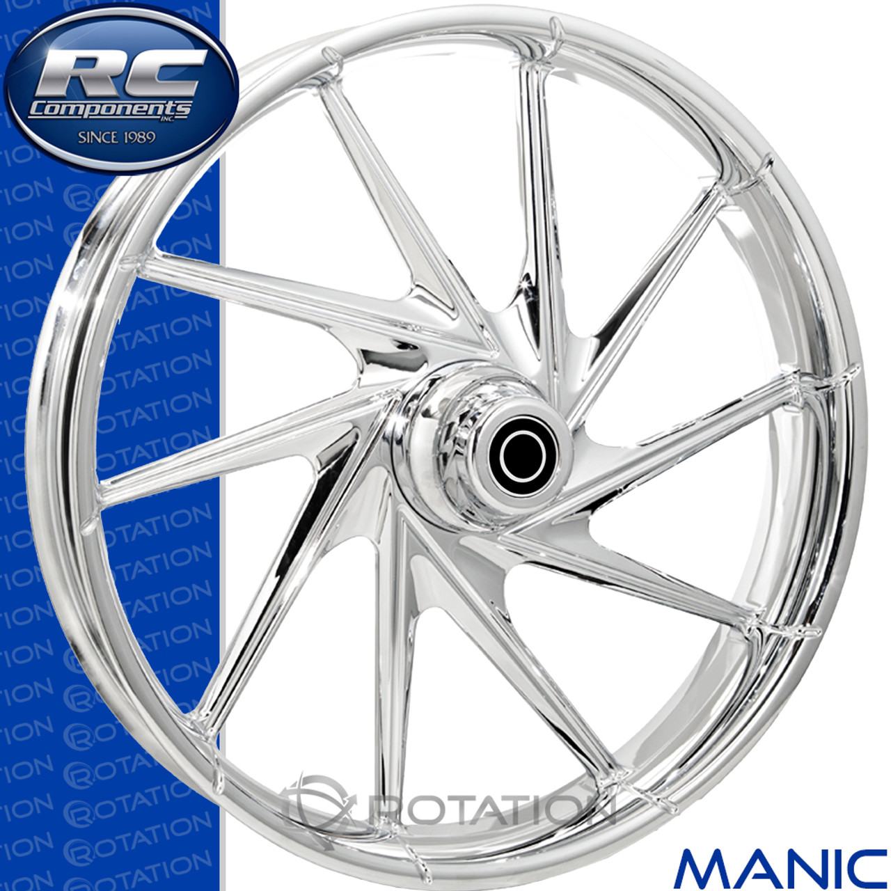 RC Components Manic Chrome Wheel with Cubic Brake Rotor RC Components Manic Chrome Wheel with Cubic Brake Rotor
