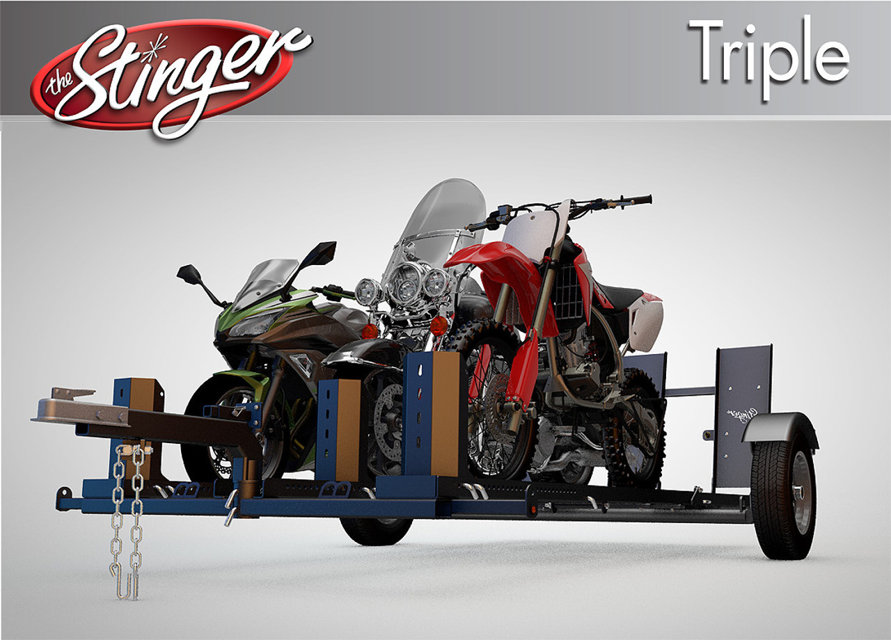 Stinger Triple Motorcycle Folding Trailer | RotationWheels.com