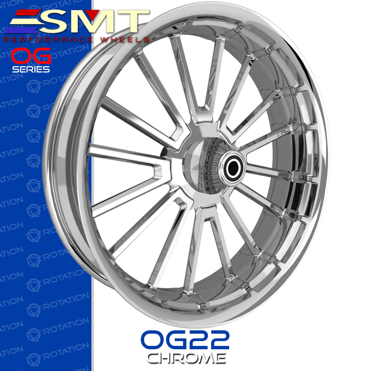 SMT Machining OG22 Chrome Custom Motorcycle Wheel SMT Machining OG22 Chrome Custom Motorcycle Wheel