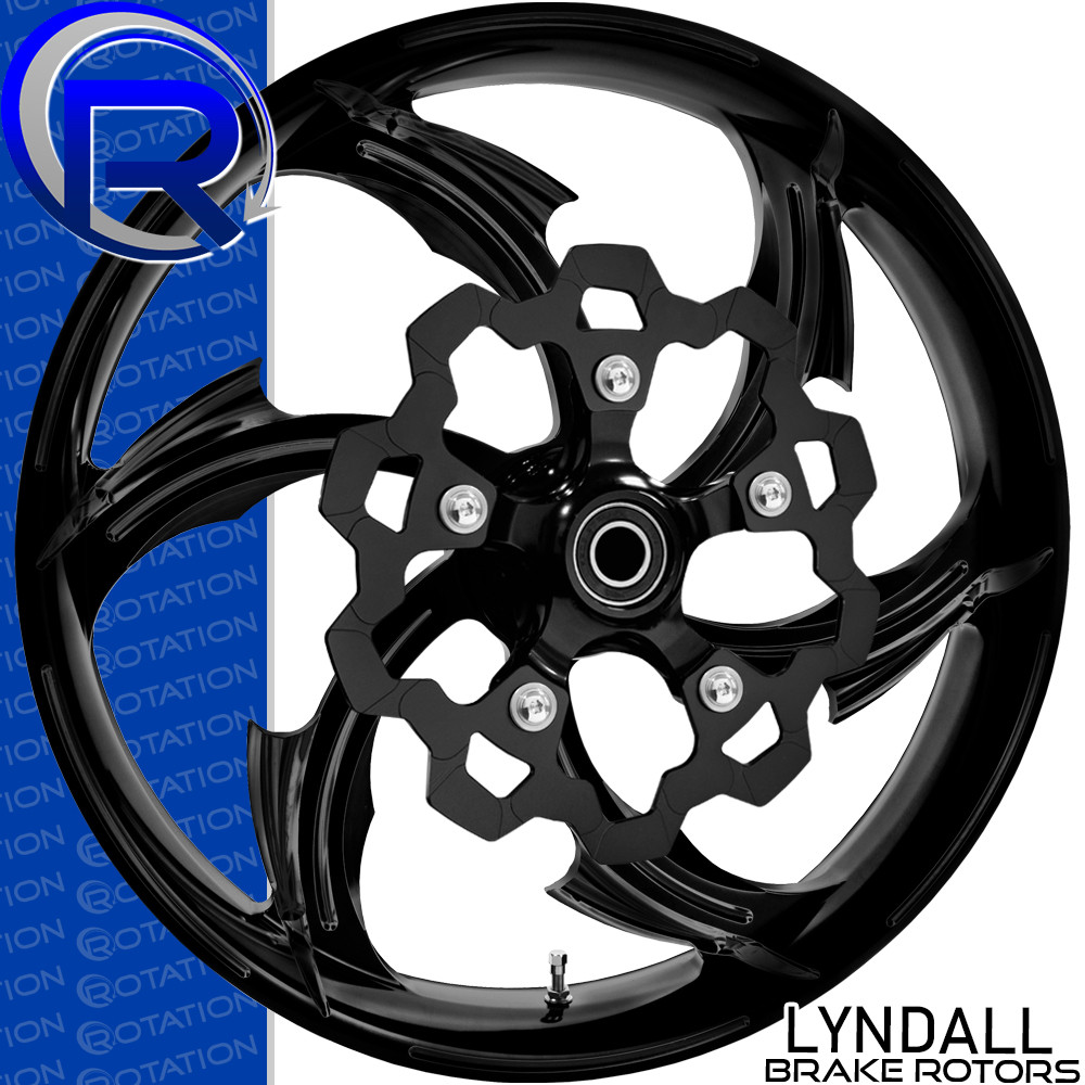 2wd Rotation Wheels Falcon Gloss Black Harley Trike Wheel | RotationWheels.com