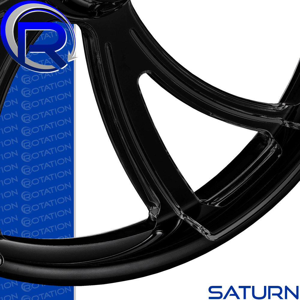 Saturn Gloss Black Softail Dyna Vrod Wheel | RotationWheels.com